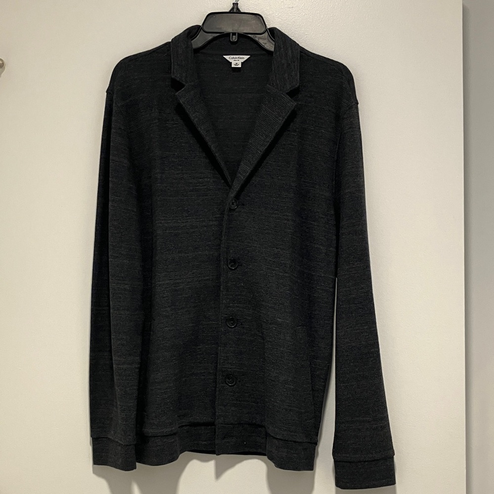 Dark gray Button-Up Cardigan